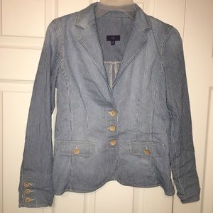 Light Blue Pin Striped Blazer Size Small